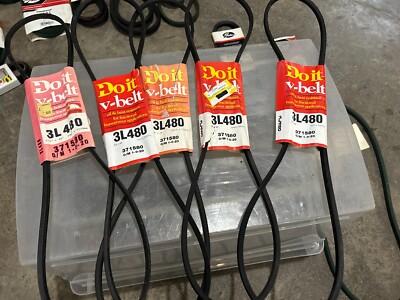 New 5-pack lot DO IT BEST V-Belt 3L480 3/8'' x 48''