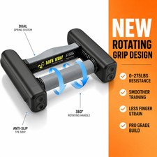 New Dual Spring Rotating Grip Strengthener TPE Anti-Slip Wrist Trainer 275lbs US