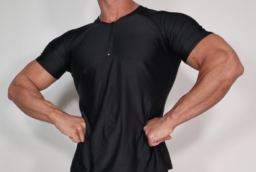 ZIP NECK MEN'S COMPRESSION SHIRT SIZE XL - Afbeelding 3 van 5