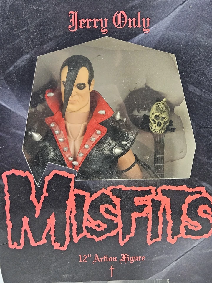 Figura de acción punk rock Misfits 'Jerry Only' 1999 juguete 12" en caja ataúd original Foto 2 de 4