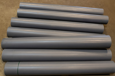 6'' Diameter x 5'-1/2'' PVC-CAW SOLID ROD DARK GREY  (sold per inch)