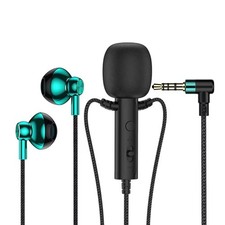 3.5mm in-Ear Lavalier Microphone with Earphone Clip Mic for Karaoke Live4219