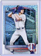 2025 Bowman Chrome Draft Mega Box Gavin Fien 1st RC Mojo Refractor Rangers
