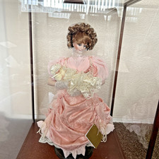 BNWT Franklin Heirloom Porcelain “Mother & Child” with display cabinet.