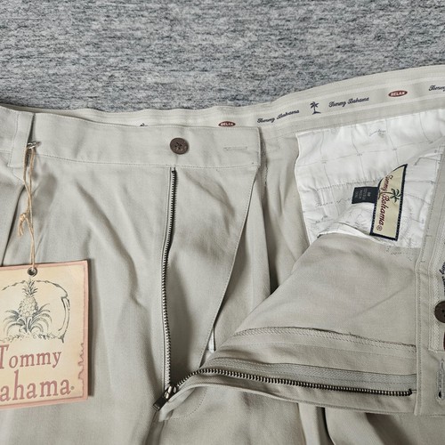 Tommy Bahama Shorts 38 Mens Khaki Bermuda Casino Deck Silk Casual Preppy NWT - Picture 4 of 12