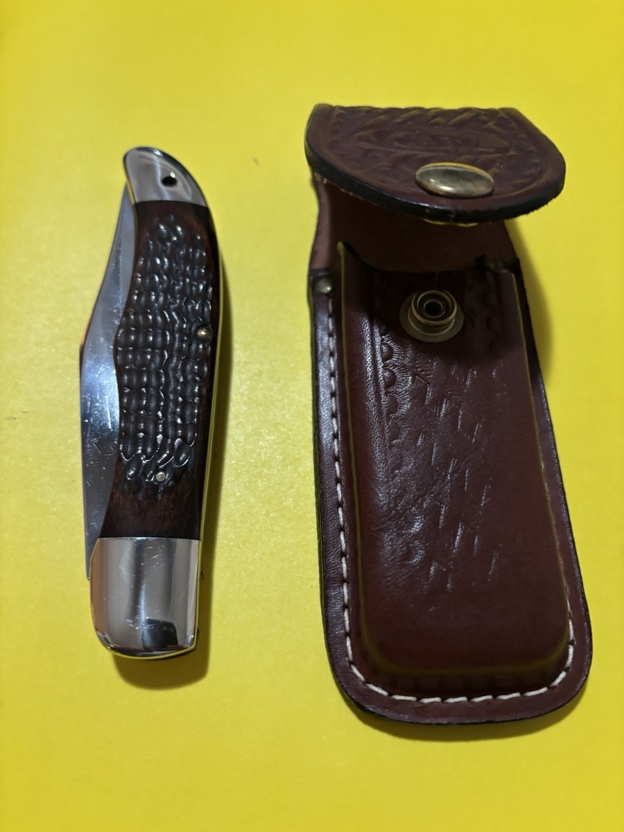 Case XX 6265 SAB (1975) 5 Dot Folding Hunter Knife 2 Blade & Case