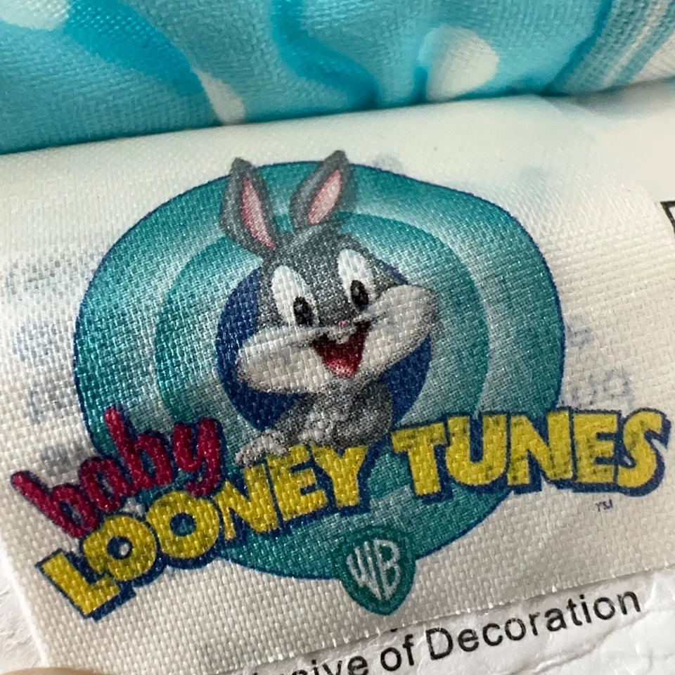 Vintage Baby Looney Tunes Blanket 3D Bugs Bunny Taz Tasmanian Devil Tweet - Image 4 of 4
