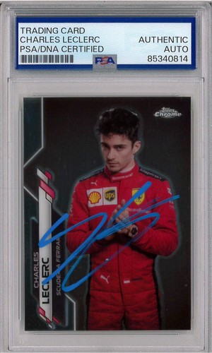 Charles Leclerc Signed Autograph Slabbed 2020 Topps Chrome F1 Card PSA DNA