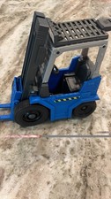 Plastic Toy Forklift Construction Vehicle - Blue, Gray Black
