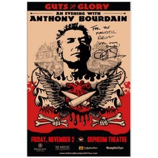 Anthony Bourdain Guts and Glory Orpheum Theatre 2012 Poster