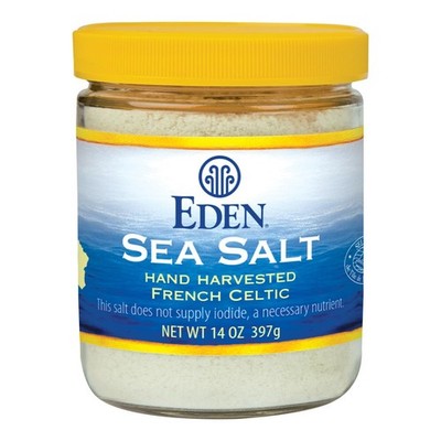 Eden Sea Salt, Hand Harvested French Celtic, Stone Ground (Fine), Trace Minerals