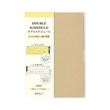 Midori 2026 B6 Double Schedule Monthly Planner Beige Magic Index Japan