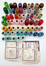 (62) PRETTY PUNCH SHOPPETTES PUNCH EMBROIDERY YARN VARIOUS COLORS, FEW PATTERNS