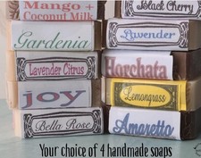 Choice of 4 Handmade Goat Milk Soaps, samples, Ready To Ship