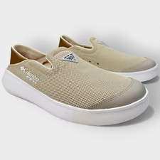 Columbia PFG Boatside Vent Boat Shoes Men 8 Canvas Tan New Box