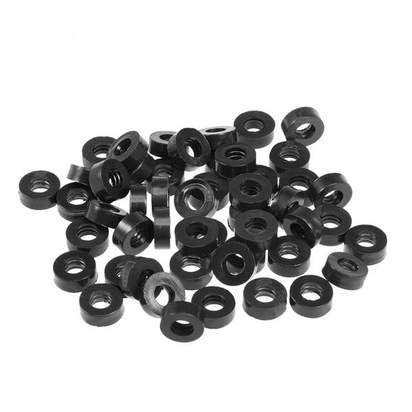 50 StüCk Gummi Unterlegscheiben Flache Unterlegscheiben Schwarz 12Mm Ad 6Mm Id 4-image