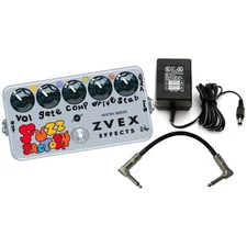 ZVEX Vexter Fuzz Factory Effects Pedal w/ 9V Power Supply and 6" Patch Cable
