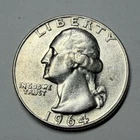 1964 D Washington Quarters 90% Silver - About Uncirculated+