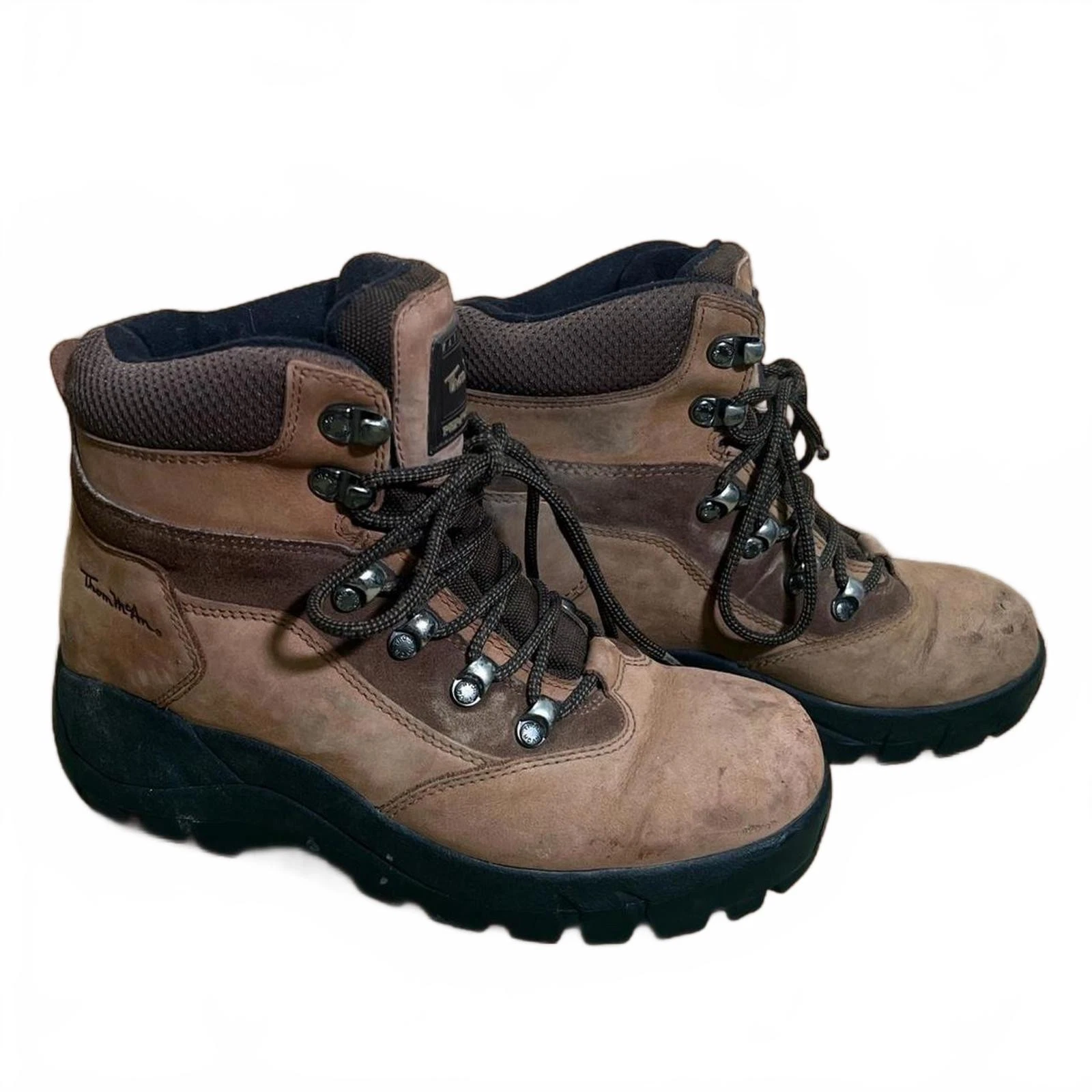 Thom McAn Brown Leather Waterproof Hiking Boots Outdoor Trail Boots Mens Size 8