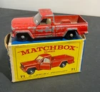 Vintage Original Boxed Lesney Matchbox #71 Jeep Pick-Up Die-Cast Car