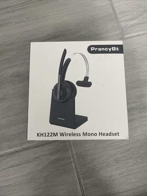 PrancyBt KH122M Wireless Bluetooth V5.2 Mono Headset with Charging Case Black