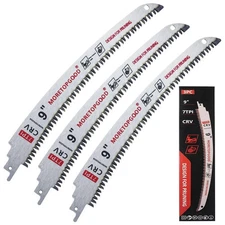 9” Arc Edge Reciprocating Saw Blade, 7TPI Japanese Teeth with Curved Edge Wood P