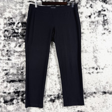 Eileen Fisher Washable Stretch Crepe Slim Ankle Pants Womens Medium Minimal