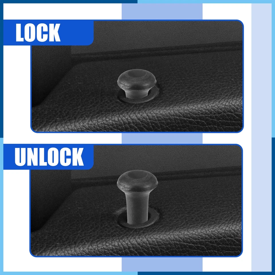 Maçaneta de trava de porta e tampa de botão de trava compatível com VW Jetta Mk2 84-92 - Imagem 4 de 4