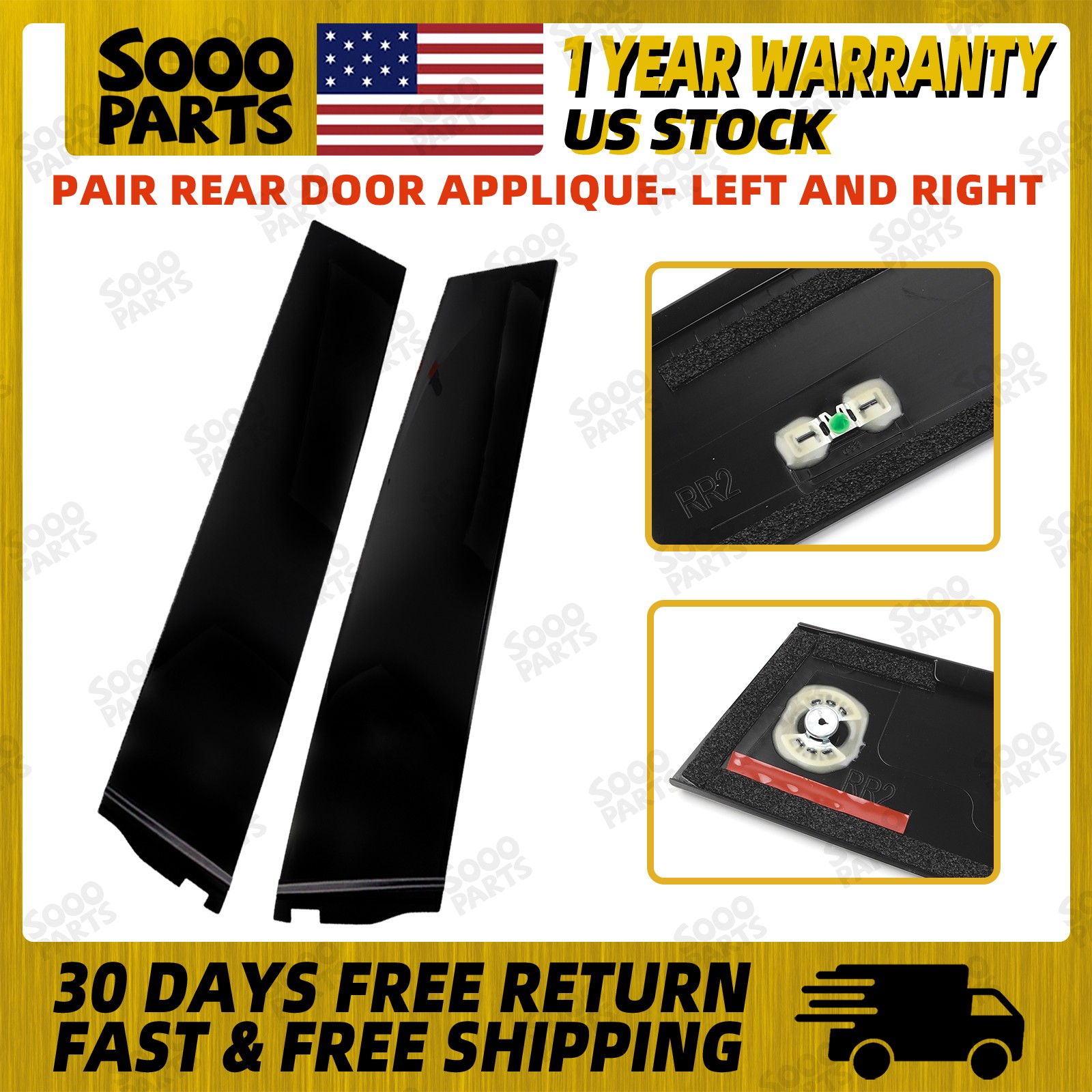 Window Trim Molding Panel For 2015-18 Chevrolet Tahoe GMC Yukon 926-245 926-246