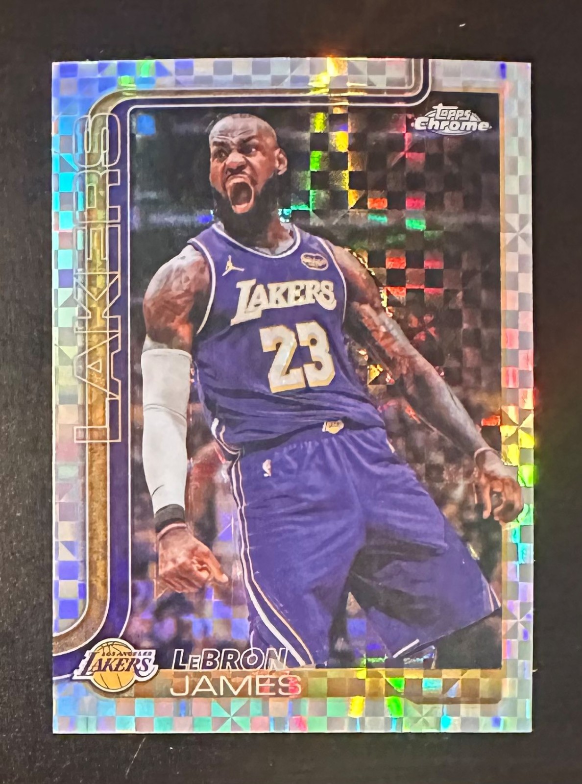 2025-26 Topps Chrome Update LeBron James X-Fractor #1 Lakers Refractor