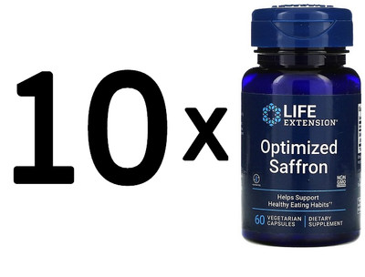 10 x Life Extension Optimized Saffron - 60 vcaps (449,98 EUR/kg)