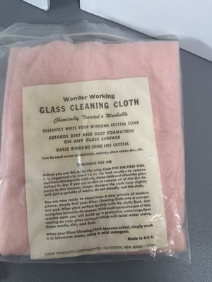 VTG Wonder Working  WINDOW SPARKLE CLOTH  NOS NIP  MADE IN THE USA