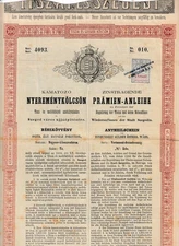 HUNGARY  19th  CENTURY  BOND ISSUED IN BUDAPEST