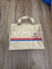 Vintage United Airlines Pleather Stewardess Bag Carry On Travel Bag Free Ship