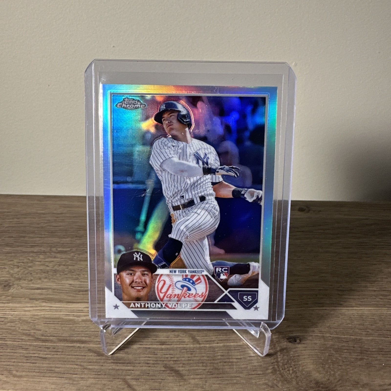 2023 Topps Chrome RC Anthony Volpe Rookie Refractor #4 Yankees