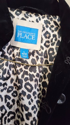 THE CHILDREN'S PLACE BLACK VELVET JACKET GIRLS SIZE L 10/12 - Picture 4 of 7