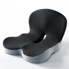 Memory Foam Office Chair Cushion L-Shaped Integrated Seat Cushion Lumbar Support