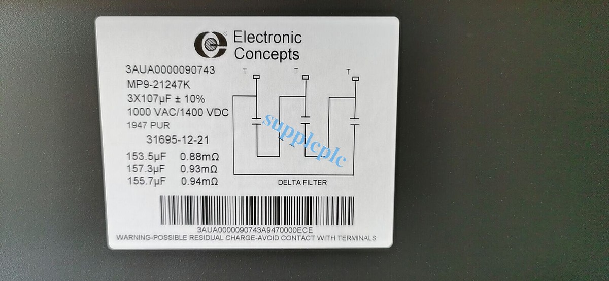 ABB 3AUA0000090743 MP9-21247K 107UF / 1000VAC Electronic