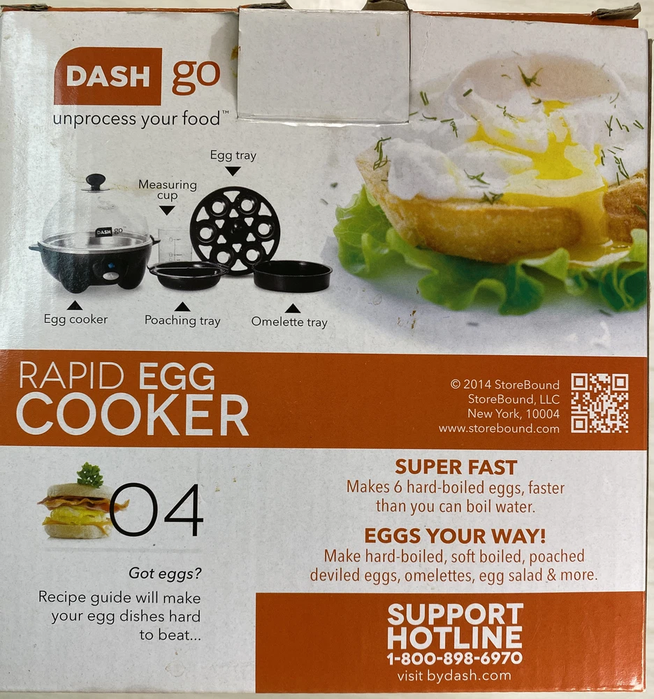 Dash Rapid Egg Cooker 6 Egg Capacity Electric Hard Boiled Egg Maker
