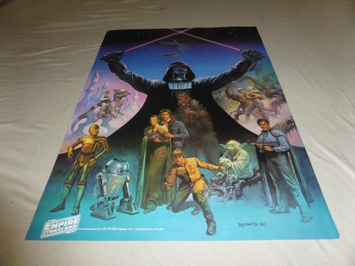 STAR WARS POSTER THE EMPIRE STRIKES BACK MOVIE BORIS VALLEJO 1980 COCA COLA LFL