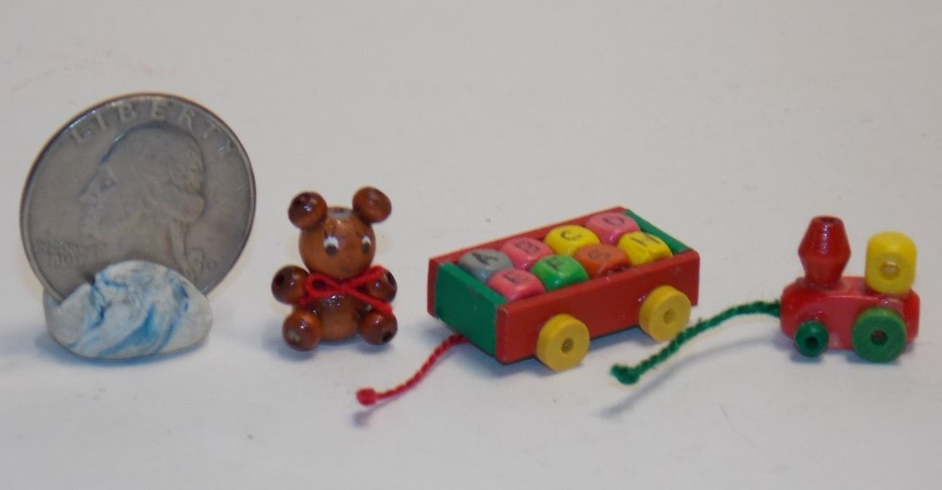 Dollhouse Miniature Baby Toys Set of 3 112 one inch scale A43 Dollys