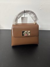 NWT FURLA 1927 Mini top handle bag brown Leather Discontinued