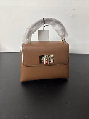 NWT FURLA  1927 Mini top handle bag  brown Leather Discontinued