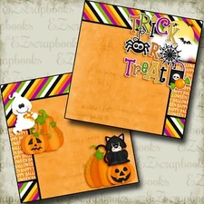Trick or Treat Spider NPM Halloween - 2 Premade Scrapbook Pages - EZ Layout 3869