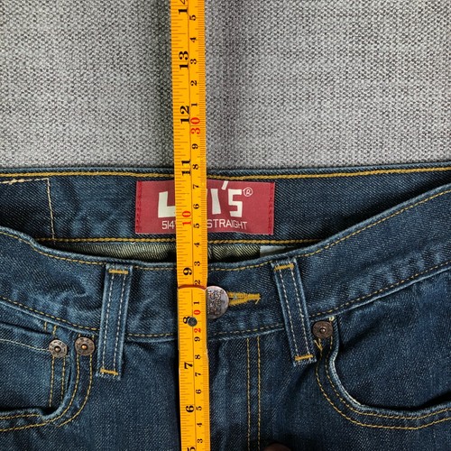 Levi's Jeans Boys 12 Blue 514 Slim Fit Straight Leg Dark Wash Measures 25x26 - Picture 5 of 11
