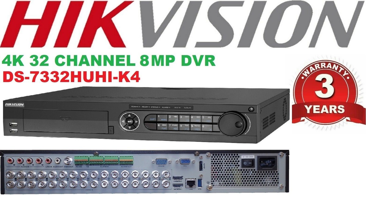 Ds 7332huhi 32 Dvr Hikvision DS-7332HUHI-K4 32 Channel 8MP 4K
