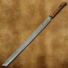 27 inches Damascus steel Hunting Machete with sheath 