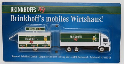 GRELL HO 1/87 TRUCK TRAILER TRUCK MB ATEGO 1823 BEERS BRINKHOFF'S BOX