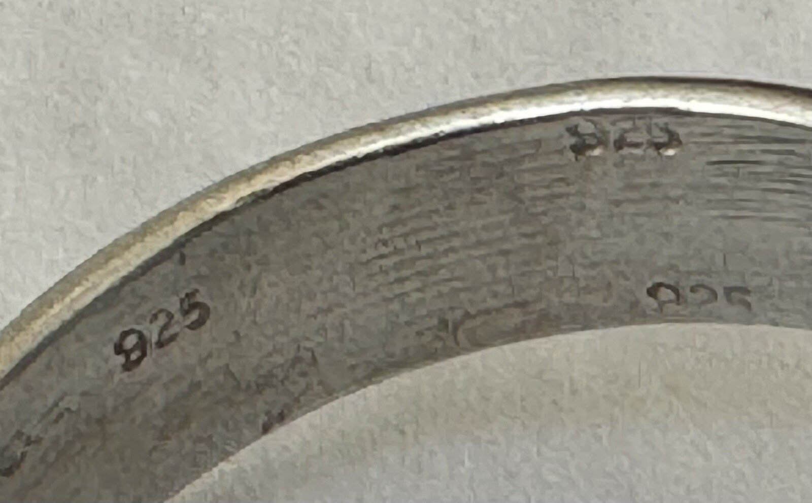 Large Rectangular Green Gem Face 925 Estate Sale … - image 9