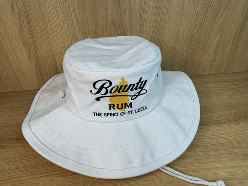 Bounty Rum St Lucia Outback Kordelzug Bucket Boonie Sonnenhut Größe M beige - Bild 2 von 6